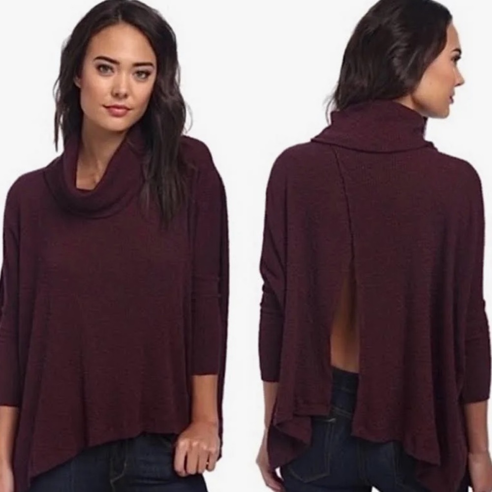Free People Split Back Sweater